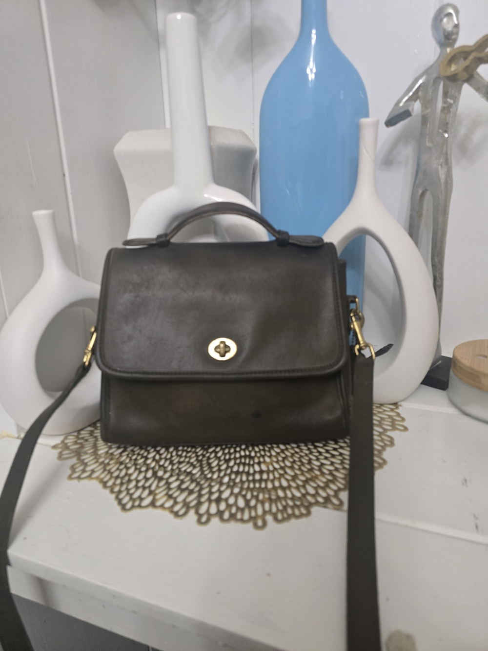 Vintage Coach COURT BAG OLIVE 9870